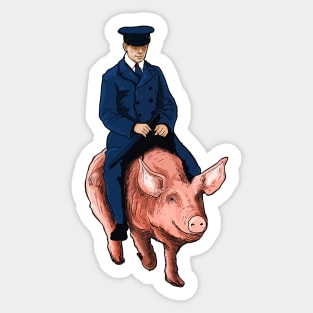 Pig Rider Sticker